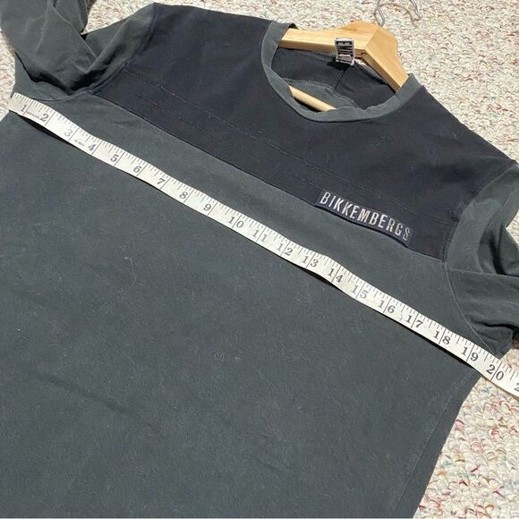 Bikkembergs Black Long Sleeve Crewneck Shirt Mens Size Medium - Picture 8 of 9
